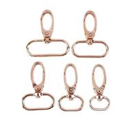 Ganchos De Metal Giratorio 10Pcs 13-38mm Metal Buckles Bag Strap Swivel Lobster Clasp Keychain Carabiner Clips Handbags Snap Hook Bags(Rosegold,20mm-10Pcs)