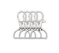 Ganchos De Metal Giratorio 10pcs Swivel Clasp Lanyard Snap Hooks Keychain Clip Hook Metal Lobster Claw Clasps For Key Rings(Color 2,20mm)