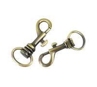 Ganchos De Metal Giratorio 2/5Pcs 13-20mm Metal Strap Buckles Swivel Lobster Buckle Keychain Bag Belt Trigger Snap Hook Dog Collar(Brass,13mm-2Pcs)