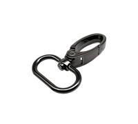 Ganchos De Metal Giratorio 2pcs Swivel Lobster Leather Bag Handbag Purse Shoulder Strap Belt Clasp Clip Trigger Buckle Key Rin(Black,Inner wide 32mm)