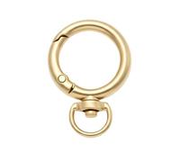 Ganchos De Metal Giratorio 5/10/20/30 Pcs Round Spring Snap Hooks Swivel O Rings Buckles Clips For Bags Purses Keychain DIY(Light Gold,5 pcs)