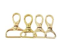 Ganchos De Metal Giratorio 5/10/20Pcs 15/20/26/32mm Metal Bag Belt Buckles Swivel Lobster Clasp Buckle Carabiner Snap Hook Keychain(LightGold,26mm-20Pcs)