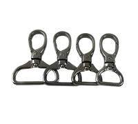 Ganchos De Metal Giratorio 5/10/20Pcs 15/20/26/32mm Metal Bag Belt Buckles Swivel Lobster Clasp Buckle Carabiner Snap Hook Keychain(Black,32mm-5Pcs)