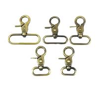 Ganchos De Metal Giratorio 5/10Pcs 20-50mm Metal Buckles Swivel Lobster Clasp Bag Strap Connect Buckle Garment Keychain Hook Snap DIY(Brass,25mm-10Pcs)