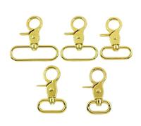 Ganchos De Metal Giratorio 5/10Pcs 20-50mm Metal Buckles Swivel Lobster Clasp Bag Strap Connect Buckle Garment Keychain Hook Snap DIY(KGold,50mm-10Pcs)