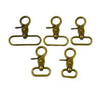 Ganchos De Metal Giratorio 5/10Pcs 20-50mm Metal Buckles Swivel Lobster Clasp Bag Strap Connect Buckle Garment Keychain Hook Snap DIY(Bronze,32mm-10Pcs)