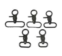 Ganchos De Metal Giratorio 5/10Pcs 20-50mm Metal Buckles Swivel Lobster Clasp Bag Strap Connect Buckle Garment Keychain Hook Snap DIY(GunBlack,38mm-5Pcs)