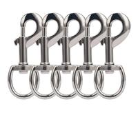 Ganchos De Metal Giratorio 5Pcs/10Pcs Swivel Eye Bolt Snap Hook Dog Leash Clips Clasp Flag Pole Clip Hooks Heavy Duty(45mm,5Pcs)