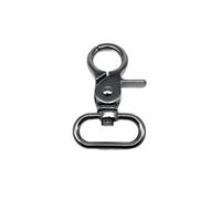 Ganchos De Metal Giratorio 5pcs Swivel Lobster Leather Bag Handbag Purse Shoulder Strap Belt Clasp Clip Trigger Buckle Key Ring(Black,Inside wide 25mm)