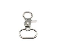 Ganchos De Metal Giratorio 5pcs Swivel Lobster Leather Bag Handbag Purse Shoulder Strap Belt Clasp Clip Trigger Buckle Key Ring(Silver,Inside wide 38mm)