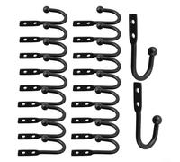 Ganchos de pared de metal, 20 unidades para colgar batas, toallas, sombreros, bufandas, llaves, cinturones, bolsas de joyería y utensilios de cocina en baños y dormitorios