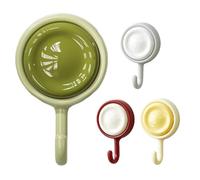 Ganchos de pared fuertes, colgador de toallas adhesivo, montaje de 2.95x1.77x1.77 pulgadas sin diseño de taladro, gancho de almacenamiento de polímero resistente, colgador de baño con estilo elegante,