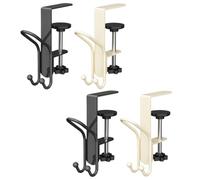 Ganchos de pared para colgar ropa, 4 piezas Guirnalda Paño de cocina con ganchos dobles Calcetines, soportes para sombreros de hierro ajustables sin taladro, para decoración del hogar, fiestas