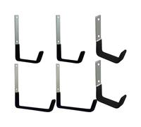 Ganchos de pared para garaje, 6 piezas que ahorran espacio, resistentes, organizador de cobertizo, ganchos de pared, para escalera de bicicleta, herramientas de jardín, tuberías, cables, talleres
