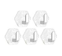 Ganchos de pared resistentes, ganchos adhesivos grandes para colgar, ganchos de pared para ducha interior, 5 ganchos de ducha adhesivos, estantes para albornoces sin taladro, RV, apartamento, sala de