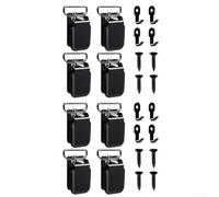 Ganchos de pared resistentes para alfombras y alfombrillas de coche, clips colgantes de plástico de hierro con tornillos para almacenamiento en interiores de garaje, paquete de 12 (8 piezas)