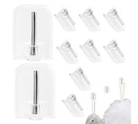Ganchos de pared sin perforación, pequeños ganchos de pared blancos, perchas de pared adhesivas, ganchos de suspensión adhesivos potentes para cocina, habitación infantil, sala de estar, baño y