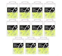 Ganchos de pesca amarillos fluorescentes con púas de un solo círculo para carpa, acero de alto carbono, fuerte punción para agua salada, mar, agua dulce, lubina, aparejos 50 piezas (7#)