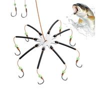 Ganchos de pesca de bagre | Luminoso 10 Uds 8 garras de alta resistencia - anzuelos de pulpo de pescado,Para agua salada y agua dulce Bagre Perca Atún Walleye Trucha Pargo Río Y Lago Al Aire Libre
