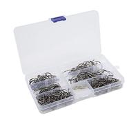 Ganchos de Pesca en Forma de círculo de Pulpo, 7384 Unidades, Ganchos con púas de Acero de Alto Carbono para Agua Salada y Dulce, diseño de Curva Interna con Gran penetración, 180