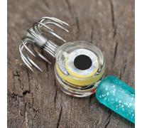Ganchos de pesca LED brillantes para una pesca nocturna eficaz construidos para hacer frente a las condiciones de agua salada, batería extendida para una larga duración (luz blanca)