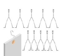 Ganchos de pintura genéricos para puertas de armario, 10 pinzas sin taladrar de acero inoxidable, soporte para puerta de armario, para carpintería restauración muebles pintores taller