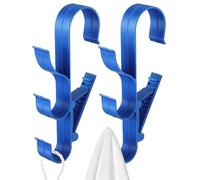 Ganchos de Piscina para Postes | Soporte Ajustable de Ganchos, Dos Piezas,Estante para Accesorios de Piscina | para Rastrillos de Hojas, Redes de Recolección, Cepillos, Skimmer, Manguera de Vacío, Her
