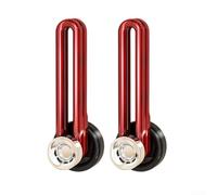 Ganchos de plástico para almacenamiento en el armario, no requiere taladrar, sujetar sombreros, diademas, pulseras, organizador de ahorro de espacio para el hogar (negro y rojo)