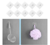 Ganchos de plástico sin rastro para colgar marcos de pared, fotos y accesorios de pared sin taladrar ni marcas en varios tipos de pared (20 unidades)