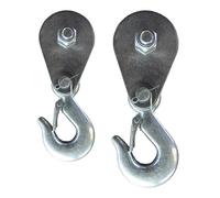 Ganchos De Polipasto De Acero Inoxidable Polea de elevación de cable de acero for polipasto, rueda de remolque con gancho for cabrestante, color plateado, for 800 kg/1000 kg, envío directo Ganchos De