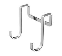 Ganchos de puerta resistentes, gancho de acero inoxidable sobre la puerta, gancho de doble extremo en forma de U, almohadillas de EVA sin arañazos, fundas antideslizantes de silicona, paquete de 2