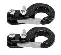 Ganchos de remolque de cabrestante, gancho de cuerda de tracción de carreras de aleación de aluminio para coche de escalada RC 1/10, 2 uds. (Negra)
