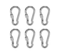 Ganchos de Resorte Clip de Enlace rápido Conector de Cuerda para Acampar Gancho Llavero Hebilla de eslabón 6PCS Acero Inoxidable 304 Bloqueo de Puerta de Tornillo Resistente para (8MM)