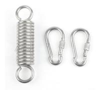 Ganchos de resorte resistentes para sillas colgantes, ganchos giratorios dobles para tumbonas y columpios para patio al aire libre, capacidad de carga de 600 kg, kit de suspensión de acero inoxidable