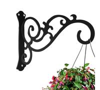 Ganchos de soporte montados en la pared de la planta colgante - perchas de metal a prueba de óxido | Ganchos de hierro decorativos, ganchos de soporte de Fla para exteriores e interiores, perfectos pa