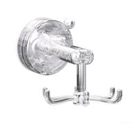 Ganchos de succión al vacío giratorios de 360 grados, 2 unidades, soporte de toalla resistente para vidrio de ducha para pared de azulejos, sin taladro, gancho de cocina inoxidable de 13 x 7 cm