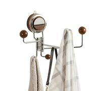 Ganchos de succión para vidrio, sin taladrar, giratorio de 5 varillas | Ganchos de ventosa de pared de vidrio, para baño, cocina, sala de estar, espejo, azulejos, toalla, lufa, bolsa, sombrero, abrigo