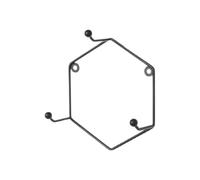 Ganchos De Tazas De Café, Acabado Negro Liso, 10x10x7.5cm, Soporte De Pared De La Colgadora De Café, Tazas De Soporte De Organizador De Estantes, Diseño Geométrico Hexágono, Para Utensilios, Delantale