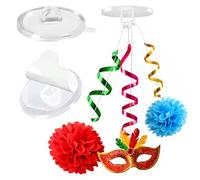 Ganchos de techo autoadhesivos, transparentes, botones adhesivos con ojal, 5, 20 o 100 unidades, para colgar etiquetas de precio, elementos decorativos, etc., 5 unidades