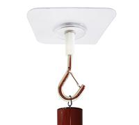 Ganchos de techo | Ganchos de pared autoadhesivos sin agujero | Colgador de pared adhesivo con hebilla de seguridad, no daña la decoración del hogar para interiores, baño, cocina, sala de estar