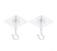 Ganchos de techo para colgar plantas, linternas y decoraciones - Perchas de montaje en pared de acero al carbono resistente y acrílico para uso en interiores y exteriores en jardín, cocina, dormitorio