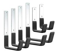 Ganchos de Utilidad Resistente PYBTOOL, Ganchos de Almacenamiento para Pared de Garaje, Ganchos para Escaleras, Organizador de Herramientas de Jardín (Paquete de 6)