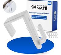 Ganchos de ventana para colgar, 12 pzs, en Blanco, ganchos decorativos para grosor de hoja de 12 a 17 mm, ganchos de puerta sin pegar ni taladrar, corona de puerta, colgador de marco de ventana