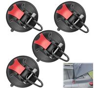 Ganchos de Ventosa para Camping, 4PCS Gancho Ventosa Coche Camping, Ventosas Furgoneta Camper, Ganchos de Camping con Ventosa, Multifuncionales Anclaje de Ventosa Resistente, para Camping, Toldo