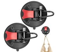 Ganchos de ventosa para exteriores, 2 ganchos grandes con ventosa resistentes, gancho de seguridad portátil para ventana de vidrio, ducha, pared, ventosa para acampar