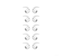 Ganchos deportivos para Samsung Buds 4 Pro, empuñaduras ergonómicas de silicona para correr, ciclismo, entrenamientos, ajuste seguro, fundas antipérdida, color negro y blanco, 5 pares (blanco)