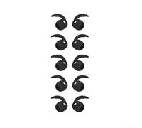 Ganchos deportivos para Samsung Buds 4 Pro, empuñaduras ergonómicas de silicona para correr, ciclismo, entrenamientos, ajuste seguro, fundas antipérdida, color negro y blanco, 5 pares (negro)