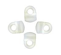 Ganchos deslizantes para cortinas de ventana, puerta, 10 mm x 6 mm, paquete de 40 unidades, color blanco