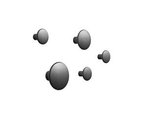 Ganchos Dots Metal 5uds. Negro