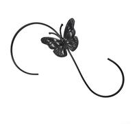 Ganchos en forma de S Duty 3 unidades, ganchos de hierro resistentes a la corrosión para comederos de pájaros al aire libre, macetas y decoración de jardín, negro, 30 x 13 cm